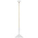 Rosetta LED Pendant in Matte White and Hand-Rubbed Antique Brass (268|ARN 5540WHT/HAB)