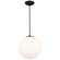 Pearl One Light Pendant in Matte Black (18|23944-MBL/OPL) Pearl One Light Pendant in Matte Black (18|23944-MBL/OPL)