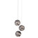 Palatino Three Light Pendant in Blue Marbeled/Silver (142|9000-1006)