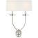 Symmetric Twist Two Light Wall Sconce in Polished Nickel (268|CHD 1612PN-L)