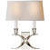 Cross Bouillotte Two Light Wall Sconce in Antique-Burnished Brass (268|CHD 1190AB-L)