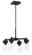 Bennet Four Light Outdoor Chandelier in Midnight (46|57124-MN)