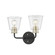 Cameron Two Light Vanity in Matte Black Modern Gold (59|9132-MB/MG)