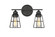 Two Light Vanity in Matte Black (59|3382-MB)