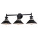 Canton Three Light Vanity in Black and Matte White (63|W0414)