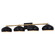 Belmont Four Light Vanity in Matte Black and Satin Brass (63|W0387)