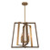 Dunning Four Light Pendant in Natural Brass and Burnished Chestnut (63|P0347)