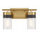 Brickell Two Light Bathroom Vanity in Warm Brass (51|8-3600-2-322)