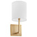 BOLERO One Light Wall Mount in Aged Brass w/ White Linen (19|5377-1-80)