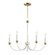 Charlton Five Light Chandelier in Weathered White/Gold Leaf (16|11375WWTGL)