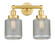 Edison Two Light Bath Vanity in Satin Gold (405|616-2W-SG-G262)