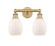 Edison Two Light Bath Vanity in Brushed Brass (405|616-2W-BB-G81)