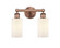 Edison Two Light Bath Vanity in Antique Copper (405|616-2W-AC-G801)