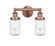 Edison Two Light Bath Vanity in Antique Copper (405|616-2W-AC-G314)