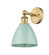 Downtown Urban One Light Wall Sconce in Brushed Brass (405|616-1W-BB-MBD-75-SF)