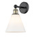 Downtown Urban One Light Wall Sconce in Black Antique Brass (405|616-1W-BAB-GBC-81)