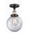 Edison One Light Semi-Flush Mount in Black Antique Brass (405|616-1F-BAB-G202-8)