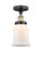 Edison One Light Semi-Flush Mount in Black Antique Brass (405|616-1F-BAB-G181)