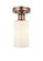 Edison One Light Semi-Flush Mount in Antique Copper (405|616-1F-AC-G801)