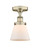 Edison One Light Semi-Flush Mount in Antique Brass (405|616-1F-AB-G61)