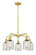 Ballston Five Light Chandelier in Satin Gold (405|516-5CR-SG-G259)