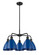 Downtown Urban Five Light Chandelier in Matte Black (405|516-5CR-BK-MBD-75-BL)