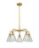 Downtown Urban Five Light Chandelier in Brushed Brass (405|516-5CR-BB-G275)