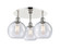 Downtown Urban Three Light Flush Mount in Polished Nickel (405|516-3C-PN-G124-8)