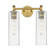 Downtown Urban LED Bath Vanity in Brushed Brass (405|434-2W-BB-G434-12SDY)