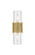 Downtown Urban LED Bath Vanity in Brushed Brass (405|428-2WL-BB-G428-7CL)