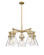 Downtown Urban Five Light Chandelier in Brushed Brass (405|411-5CR-BB-G411-7SDY)