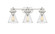 Downtown Urban Three Light Bath Vanity in Polished Nickel (405|411-3W-PN-G411-7CL)