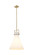 Newton One Light Pendant in Brushed Brass (405|411-1SL-BB-G411-14WH)