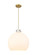 Downtown Urban Three Light Pendant in Brushed Brass (405|410-3PL-BB-G410-18WH)