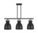 Downtown Urban Three Light Island Pendant in Matte Black (405|410-3I-BK-M412-10BK)