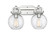 Downtown Urban Two Light Bath Vanity in Brushed Satin Nickel (405|410-2W-SN-G410-7SDY)