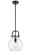 Downtown Urban One Light Pendant in Matte Black (405|410-1SM-BK-G410-10CL)