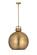 Downtown Urban One Light Pendant in Brushed Brass (405|410-1SL-BB-M410-18BB)