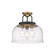 Downtown Urban Three Light Flush Mount in Black Brushed Brass (405|239-3C-BBB-G239-15SDY)