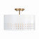 Dash Three Light Semi-Flush Mount in Aged Brass and White (65|250231AW)