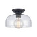 Brewer One Light Semi Flush Mount in Matte Black (45|89934/1)