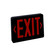 Exit & Emergency Red LED Univ 2Cir Exit in Black (167|NX-504-LED/BR)