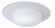 Rec Inc 6'' Trim 6'' Drop Opal Lens W/ Plastic Trim in White (167|NP-24)