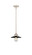 Nouveau 2 LED Mini Pendant in Polished Nickel (405|288-1S-PN-M6-BK-LED)