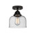 Nouveau 2 One Light Semi-Flush Mount in Matte Black (405|288-1C-BK-G74)