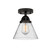 Nouveau 2 LED Semi-Flush Mount in Matte Black (405|288-1C-BK-G44-LED)