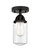 Nouveau 2 LED Semi-Flush Mount in Matte Black (405|288-1C-BK-G312-LED)