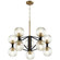 Ten Light Chandelier in Noir / Aged Brass (208|10965)