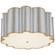 Markos Four Light Flush Mount in Burnished Silver Leaf with Gild (268|AH 4021BSL/G-FA)