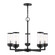 Hillcrest Five Light Outdoor Chandelier in Textured Black w/ Brushed Nickels (107|20725-14)